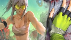 anime girls Anime blonde hands