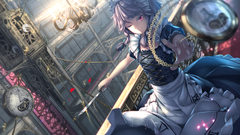 anime girls Anime fantasy girl red eyes touhou izayoi sakuya