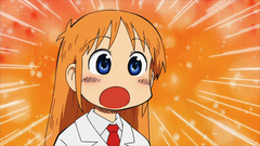 anime girls Anime open mouth blue eyes tie Nichijou