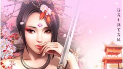 anime girls Anime sword