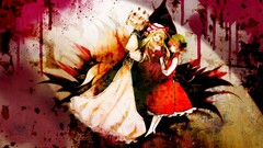 anime girls Anime touhou yakumo yukari yakumo ran chen red dress