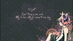 anime girls Anime Typography 2008 (Year) animal ears lollipop