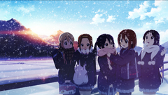 anime girls Anime winter k - on outdoors cold women outdoors sky