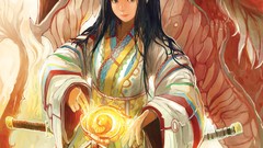 Anime girls artwork Suzaku