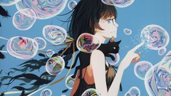 Anime girls bakemonogatari hanekawa tsubasa monogatari-series 