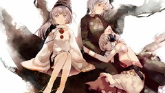 Anime girls bare shoulders touhou video games toyosatomimi no 