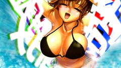 Anime girls bikini boobs