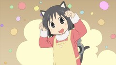 Anime girls black hair nekomimi black eyes animal ears tails 