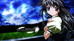 Anime girls black hair purple eyes