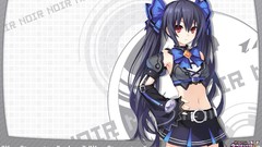 Anime girls black hair twintails video games hair ribbons 