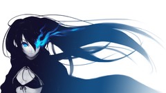Anime girls blue eyes black rock shooter