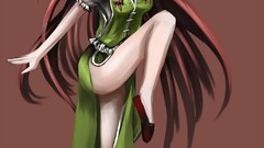 Anime girls blue eyes braids touhou hong meiling redheads video 