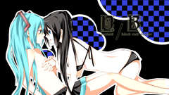 Anime girls blue eyes green eyes brunettes hatsune miku 