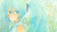 Anime girls blue eyes hatsune miku vocaloid