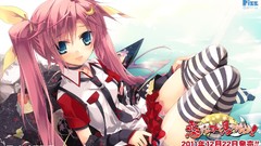 Anime girls blue eyes hentai striped legwear