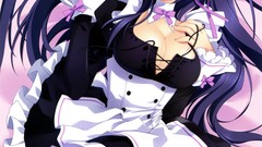 Anime girls blue eyes maids panties