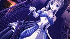 Anime girls blue eyes purple hair