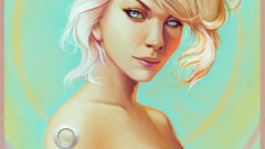 Anime girls blue eyes short hair artwork