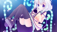 Anime girls blue eyes short hair gray hair touhou komeiji 