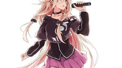 Anime girls blue eyes vocaloid ia Simple Background miniskirts