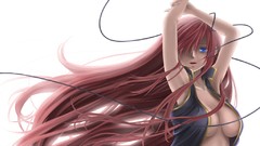 Anime girls blue eyes vocaloid megurine luka Simple Background