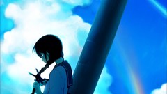 Anime girls blue skies