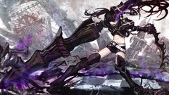 Anime girls boots black rock shooter glowing eyes
