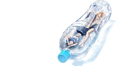 Anime girls bottles school