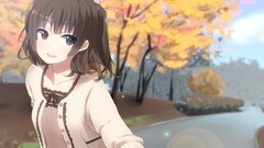 Anime girls brown eyes