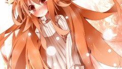 Anime girls brown eyes brunettes fox ears