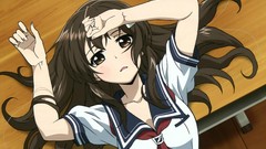 Anime girls brown eyes brunettes school uniforms Niimi Haruka 