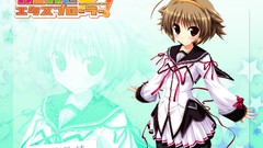 Anime girls brown eyes school uniforms short hair seifuku 