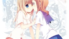 Anime girls brunettes school uniforms heterochromia seifuku 