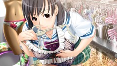 Anime girls brunettes school uniforms sister scheme 2 yanagawa 