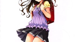 Anime girls brunettes yuuki mikan to-love-ru