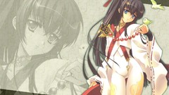 Anime girls carnelian miko Japanese clothes