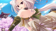 Anime girls cherry blossoms