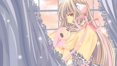 Anime girls chobits chii vectors