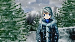 anime girls Clannad snow sakagami tomoyo