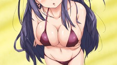 Anime girls cleavage bikini swimsuits papa Oda Raika