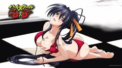 Anime girls cleavage bikini upscaled