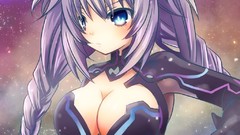 Anime girls cleavage Hyperdimension Neptunia Purple Heart