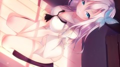 Anime girls cleavage upscaled