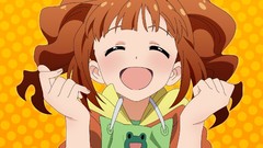 Anime girls closed eyes brunettes open mouth idolmaster 