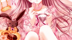 Anime girls ecchi tea