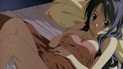 anime girls embarrassed in bed blushing