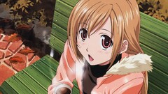 anime girls fall coffee minami-ke