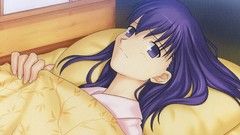 Anime girls fate stay night matou sakura purple hair purple 