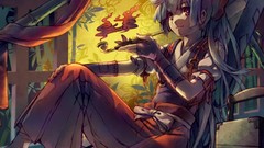 Anime girls fujiwara no mokou touhou