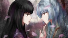 Anime girls fujiwara no mokou touhou houraisan kaguya video 